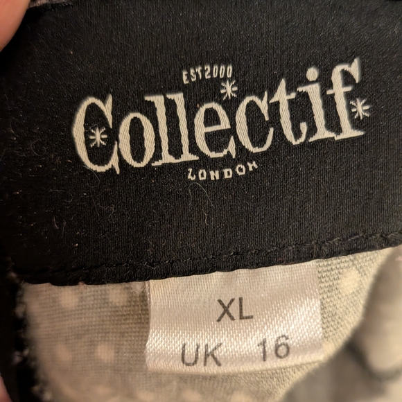 Collectif Black and White Polka Dot Top - Picture 6 of 6